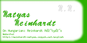 matyas meinhardt business card